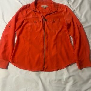 Michael Kors Vibrant Orange Utility blouse